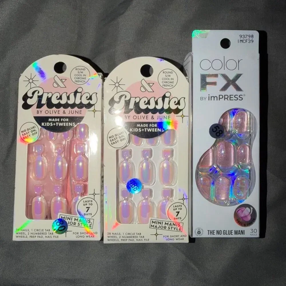 Color FX and Olive and June preteen press ons